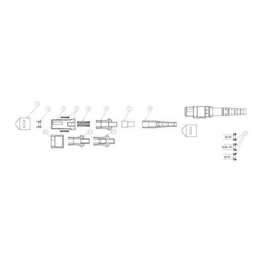 MPO Connector ชุดไฟเบอร์ออปติกสําหรับสายพานกระโดดที่มีหลายประเภท