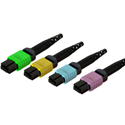 ความมั่นคงในอุณหภูมิสูง MPO Fiber Patch Cord Connector สําหรับการสื่อสารไฟเบอร์